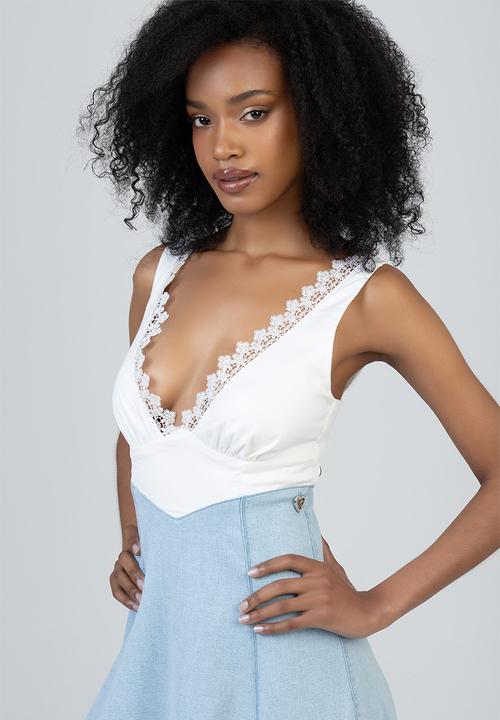 SISSY BOY - Gracie Midi Denim Dress - Light Vintage