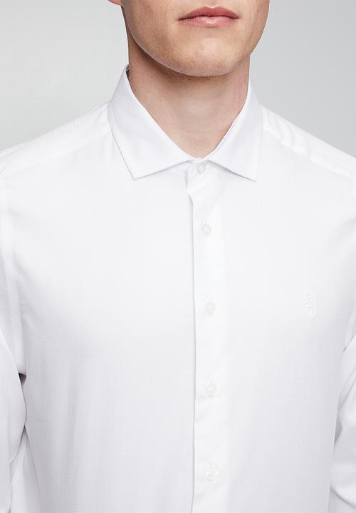 Pringle of Scotland - Pringle Tim Long Sleeve Tailored Shirt - White