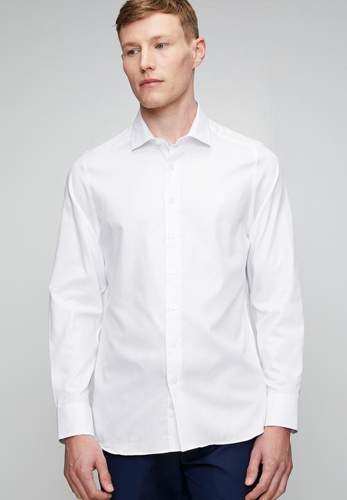 Pringle of Scotland - Pringle Tim Long Sleeve Tailored Shirt - White