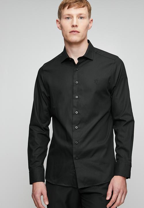 Pringle of Scotland - Pringle Tim Long Sleeve Tailored Shirt - Black