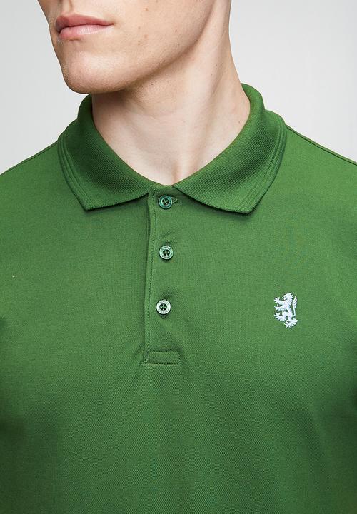 Pringle of Scotland - Pringle Adam Pique Golfer - Mid Green