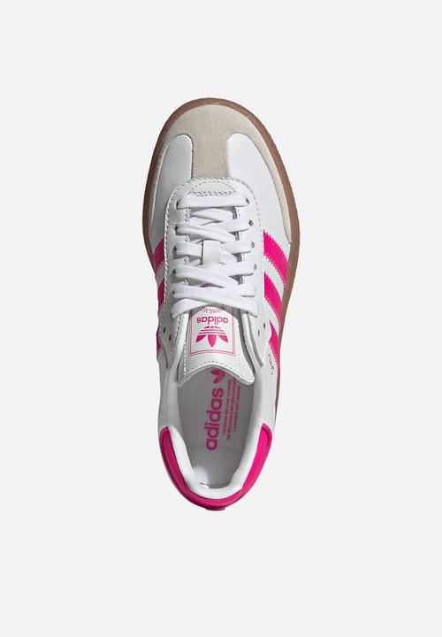 adidas Originals - Sambae J - Cloud White/Shock Pink/Gold Metallic