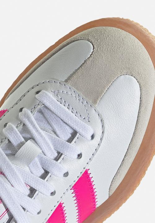 adidas Originals - Sambae J - Cloud White/Shock Pink/Gold Metallic