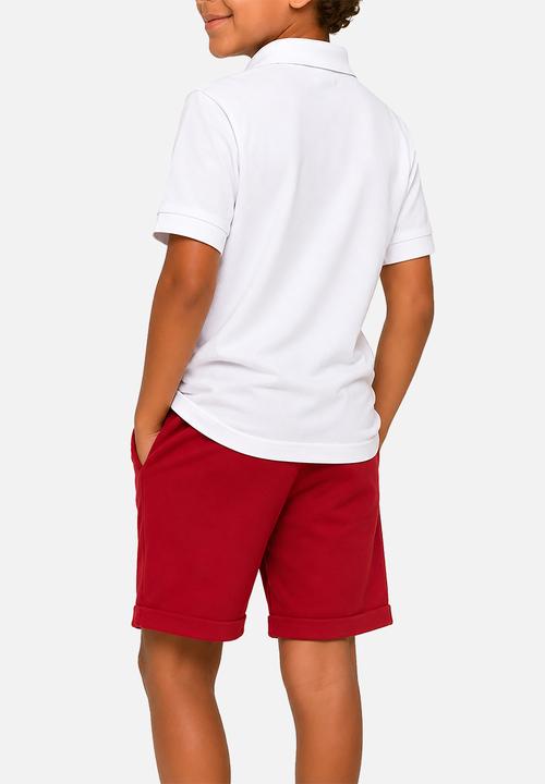 POLO - Boys Amari Tape Ss Golfer - White
