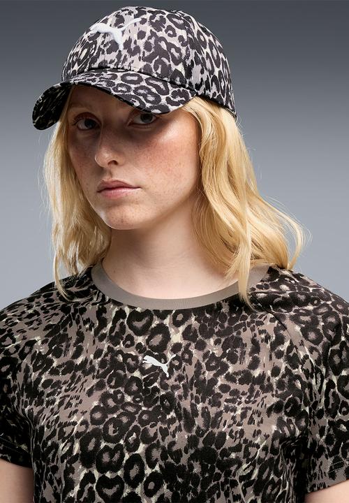 PUMA - Ess Elevated Aop Bb Cap - Buttercream-Leopard