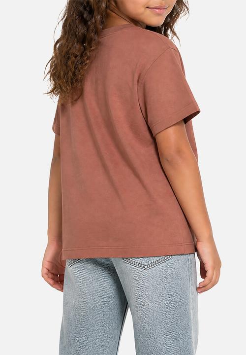 POLO - Girls Gianna Embroidered Ss Tee - Rosewood