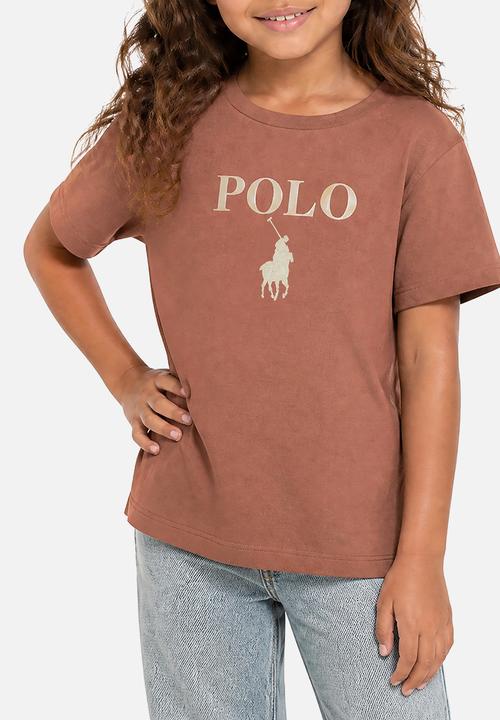 POLO - Girls Gianna Embroidered Ss Tee - Rosewood