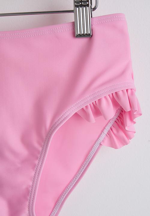 Pop Candy - Rash vest and bikini bottoms - leopard print/pink