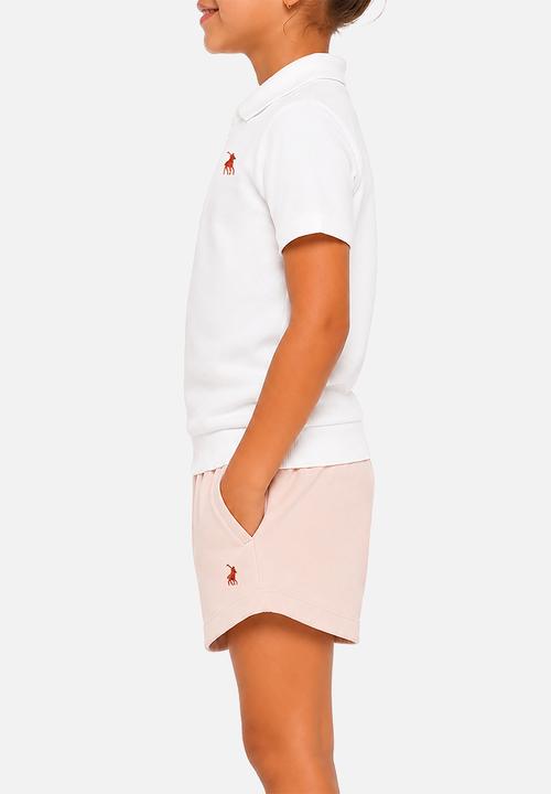 POLO - Girls Britney Rib Welt Ss Golfer - White