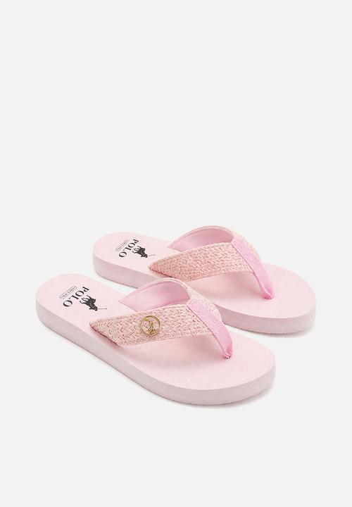 POLO -  Raffia Flip Flop  - Pink