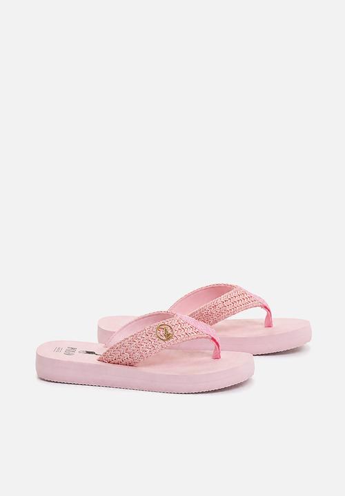 POLO -  Raffia Flip Flop  - Pink