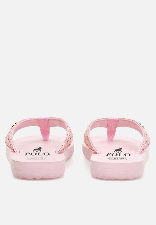 POLO -  Raffia Flip Flop  - Pink
