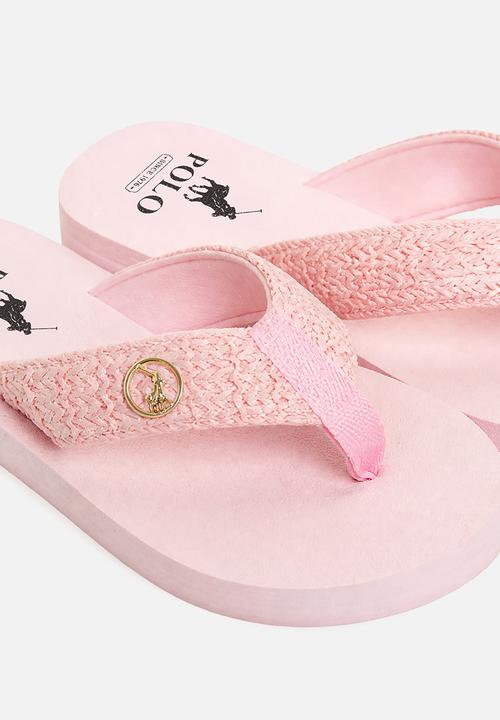 POLO -  Raffia Flip Flop  - Pink