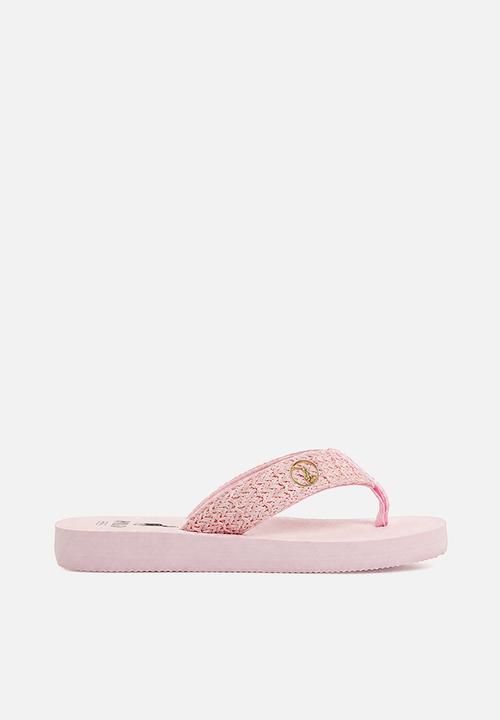 POLO -  Raffia Flip Flop  - Pink