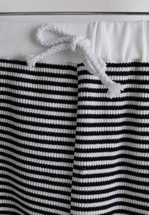 Pop Candy - Knit striped co-ord - black