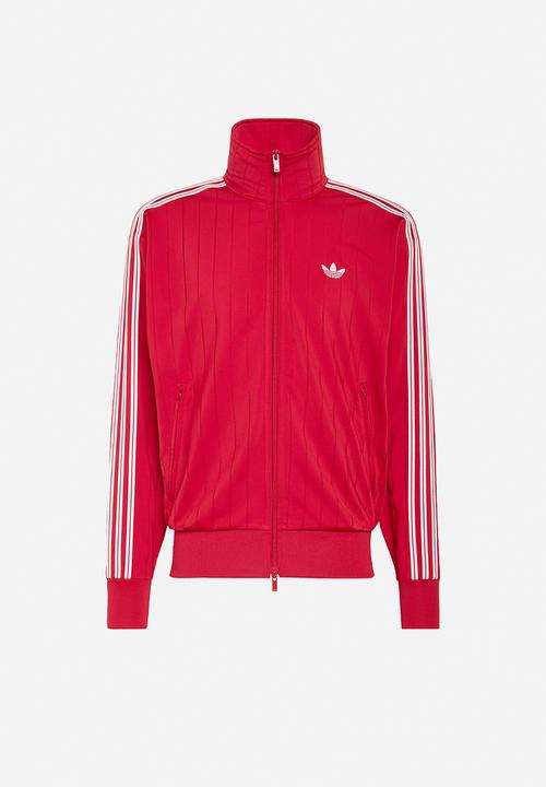 adidas Originals - Firebird Pinstripe Drop Needle Track Top - Victory Red
