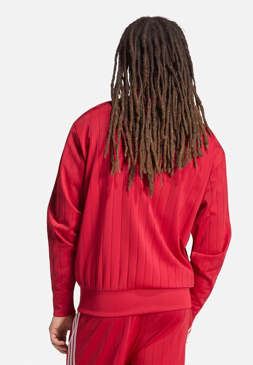 adidas Originals - Firebird Pinstripe Drop Needle Track Top - Victory Red