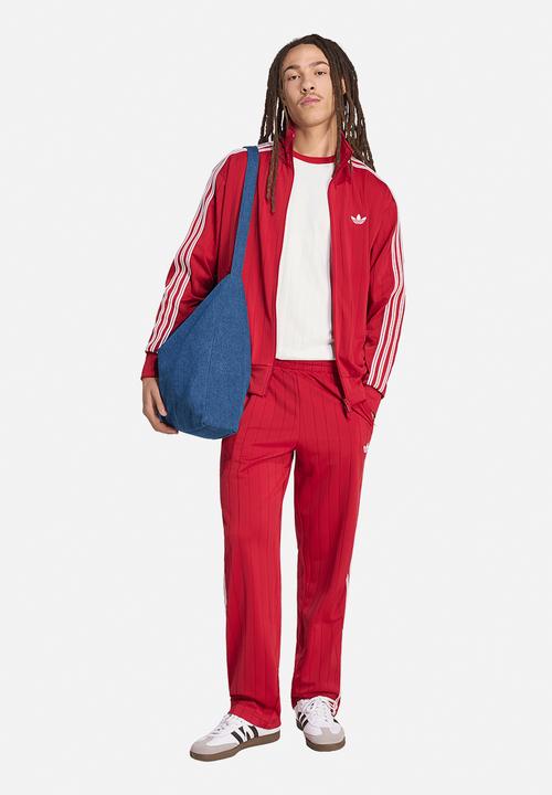 adidas Originals - Firebird Pinstripe Drop Needle Track Top - Victory Red