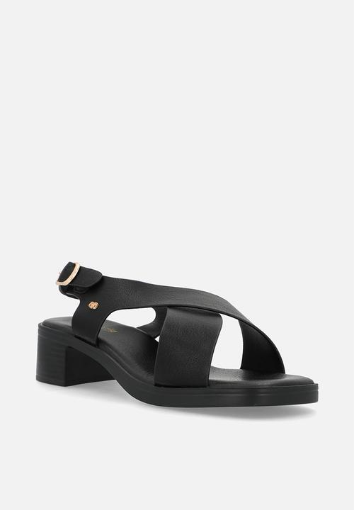 Butterfly Classics - Esmee 1 cross strap heel - black