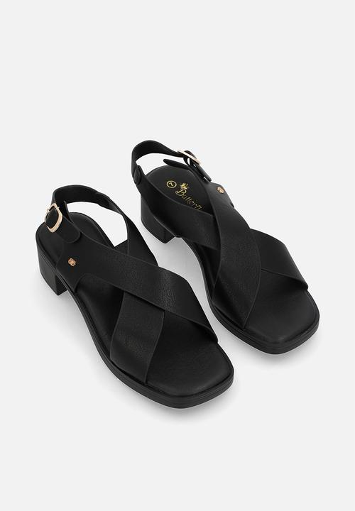 Butterfly Classics - Esmee 1 cross strap heel - black