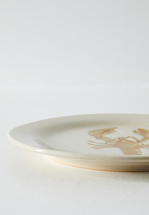 Sixth Floor - Lobster Stoneware Serving plate - Natural 