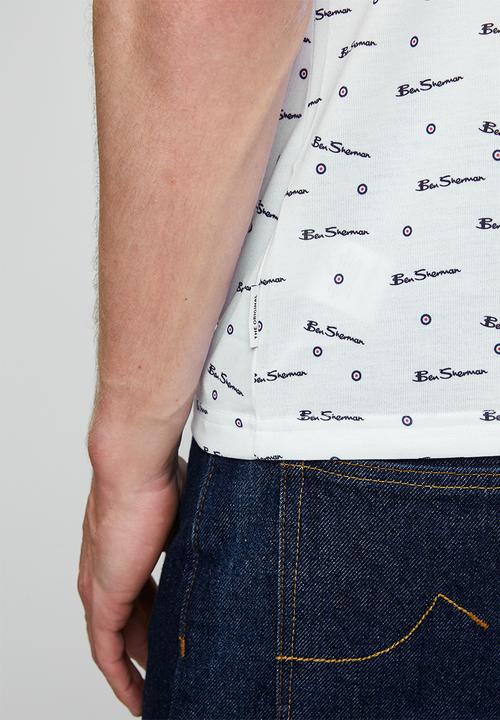 Ben Sherman - Ben Tar Aop Tee Shirt - White