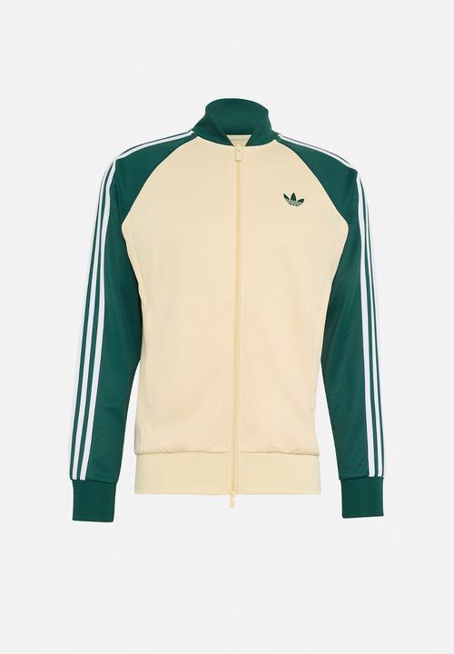 adidas Originals -  SST Track Top - Warm Vanilla / Collegiate Green