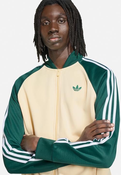 adidas Originals -  SST Track Top - Warm Vanilla / Collegiate Green