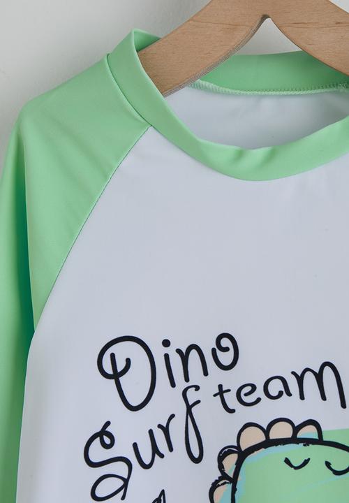 Pop Candy - Rash guard and swim trunks - light lime/aop