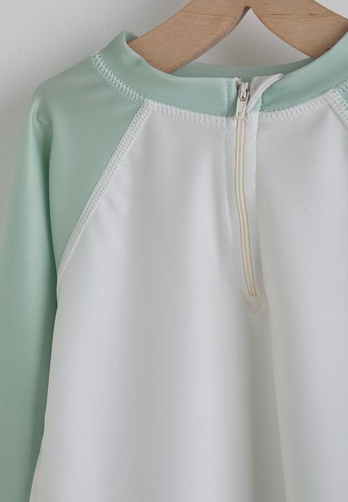 Pop Candy - Rash guard and board shorts - white/aop