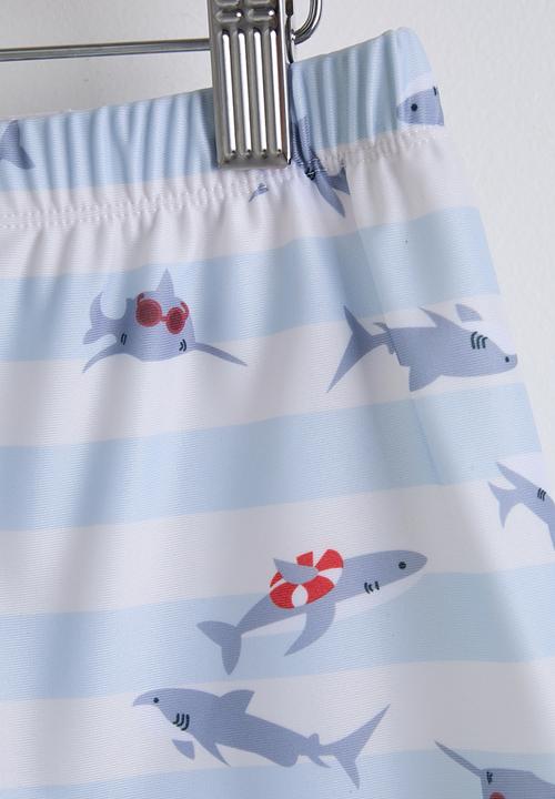 Pop Candy - Rash guard and board shorts - blue/aop