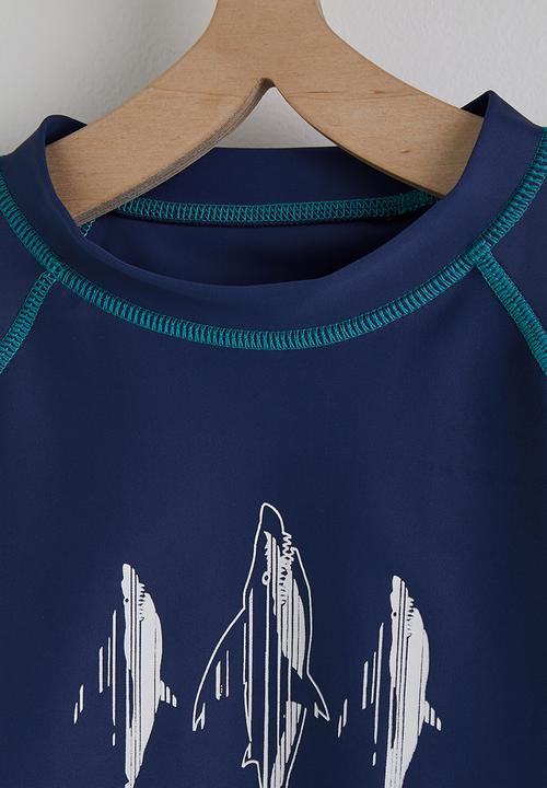 Pop Candy - Rash vest and board shorts -  light navy/aop