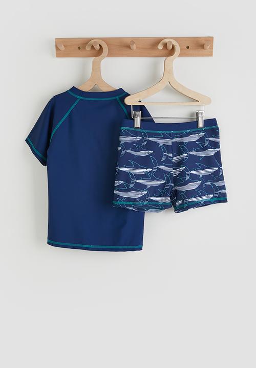 Pop Candy - Rash vest and board shorts -  light navy/aop