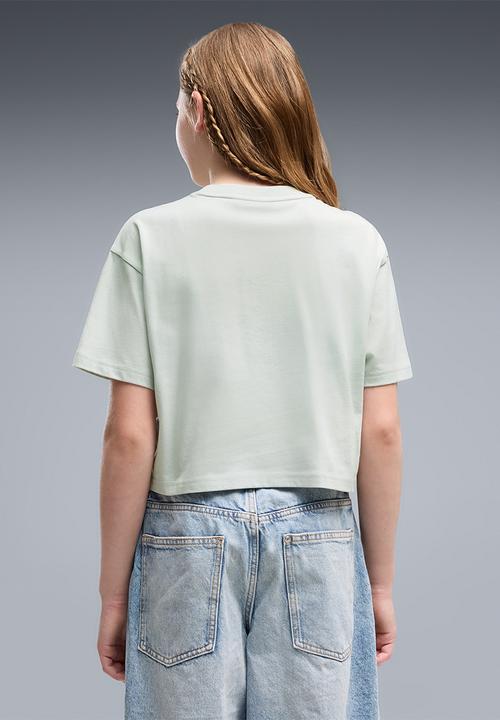 PUMA - Ess 2 Color No. 1 Logo Short Length Tee G - Créme De Mint