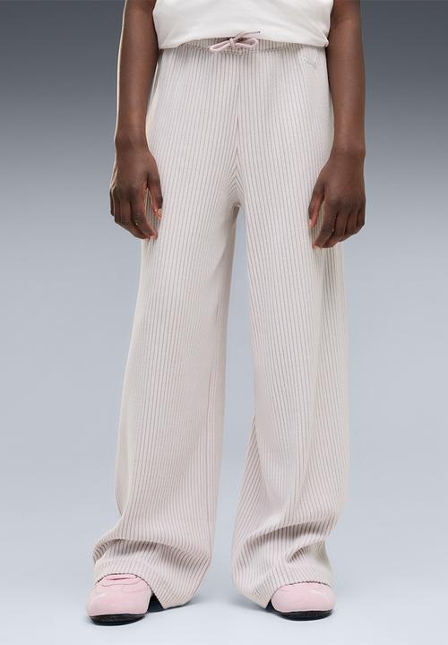 PUMA - Ess Ribbed Wide Leg Soft Touch Pants G - Misty Pink Heather