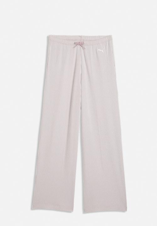 PUMA - Ess Ribbed Wide Leg Soft Touch Pants G - Misty Pink Heather