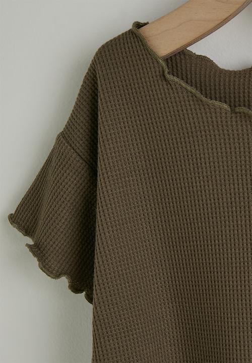 Pop Candy - Tee and shorts - army green