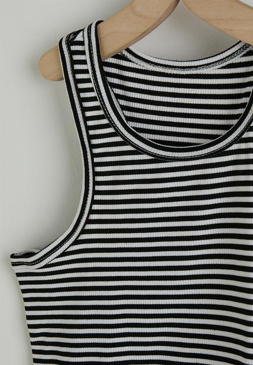 Pop Candy - Tank top & shorts - black stripes