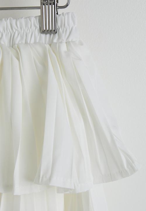 Pop Candy - Tee and skirt - peach and white