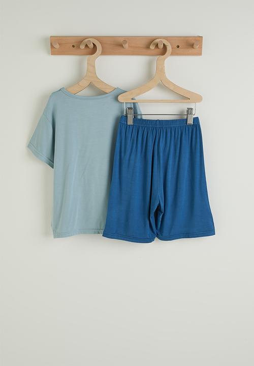 Pop Candy - Tee and shorts - blue