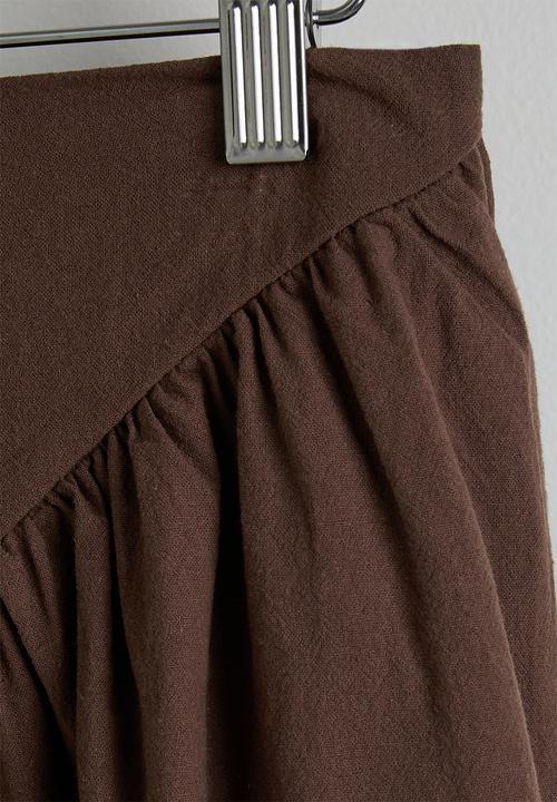 Pop Candy - Square neck top and basque skirt - chocolate