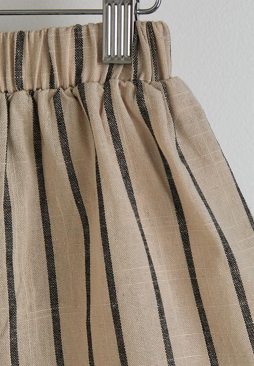 Pop Candy - Striped shirt and shorts - beige