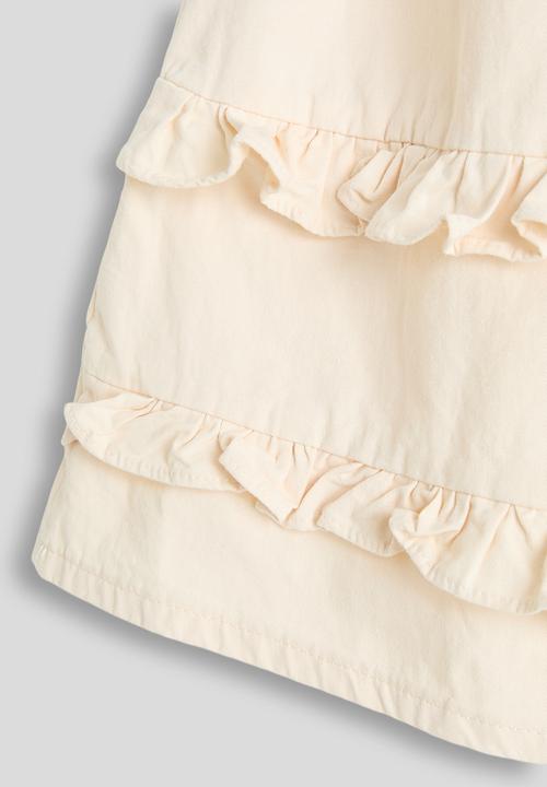 Pop Candy - Tiered ruffle midi skirt - cream
