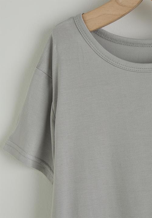 Pop Candy - Tee and shorts - grey/black