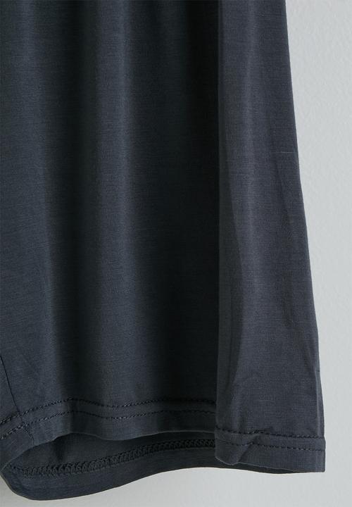 Pop Candy - Tee and shorts - grey/black