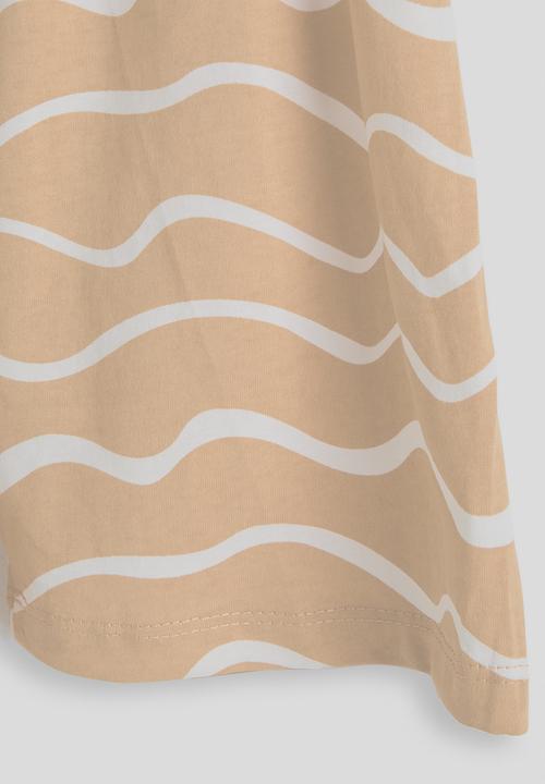 Pop Candy - Tee & shorts - white & lt brown