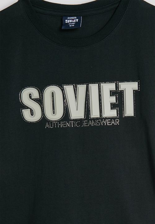 SOVIET - Boys Short sleeve Crew Neck Tee - Black