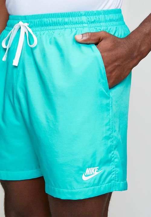 Nike - NSW Club  Woven Flow Shorts in the Dusty Cactus Turquiose / White