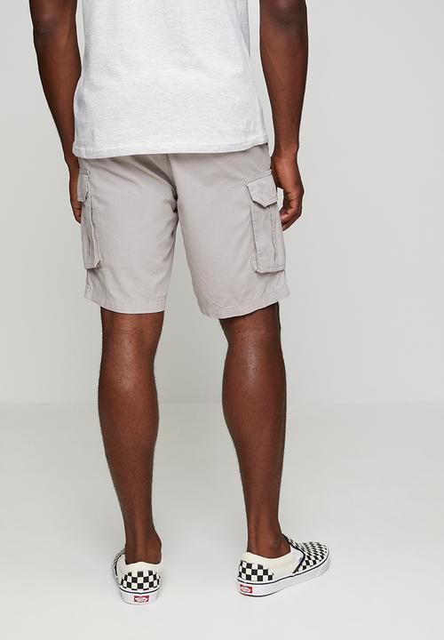 Brave Soul - Island Cotton Canvas Short - Light Grey