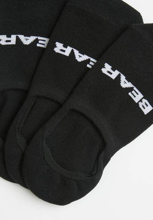 Bear - 3 Pack sneaker sock - black